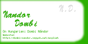 nandor dombi business card